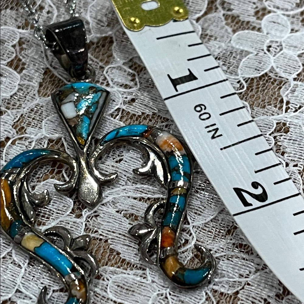 Spiny Oyster & 925 Sterling 24 Inch Chain Best of the Southwest - Picture 7 of 7